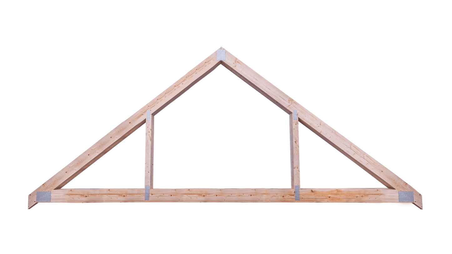 an attic truss with a white background