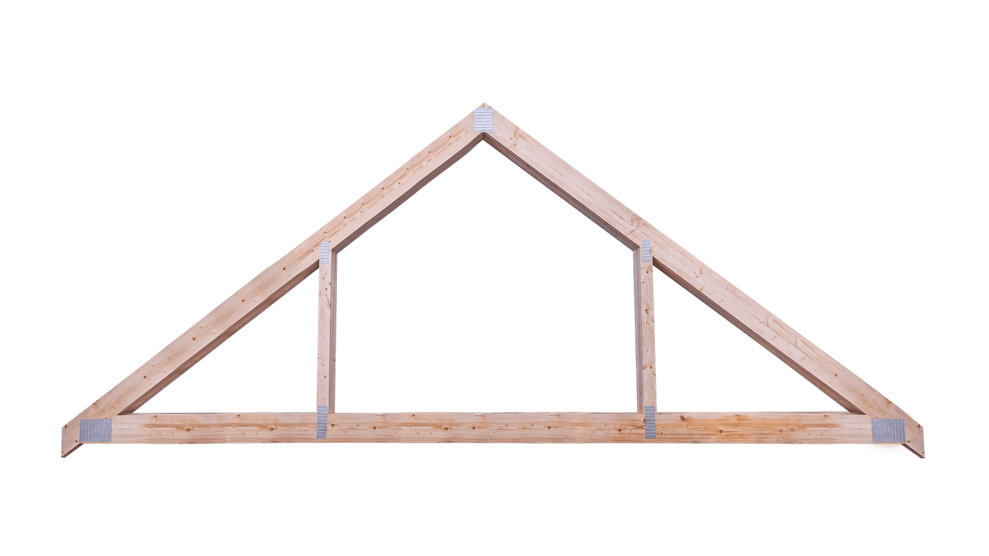 an attic truss with a white background