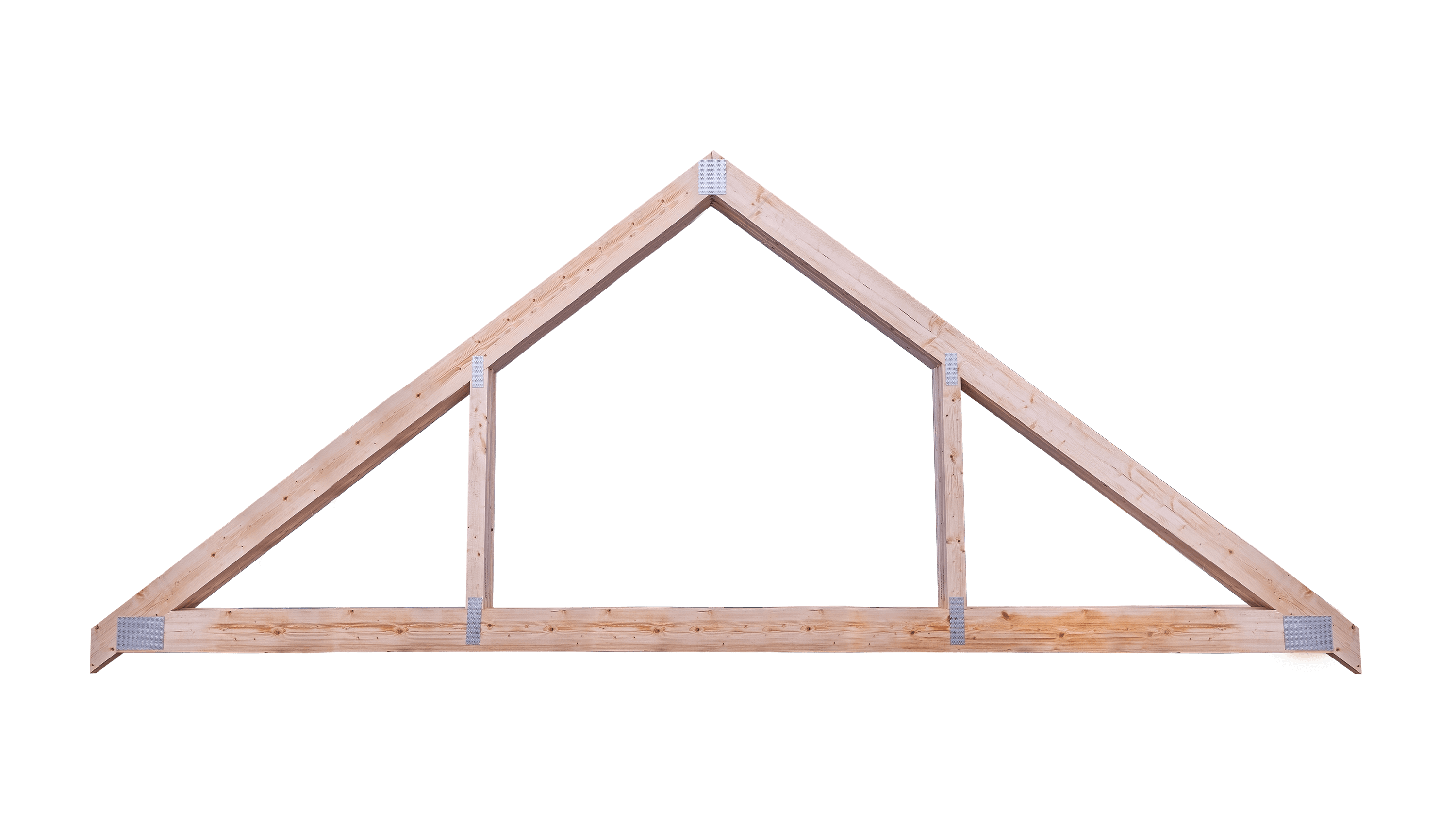 an attic truss with a white background