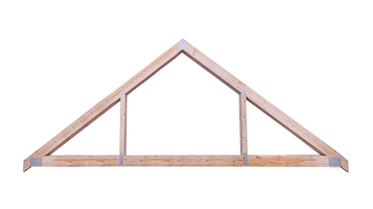 an attic truss with a white background