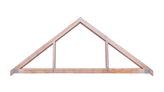 an attic truss with a white background