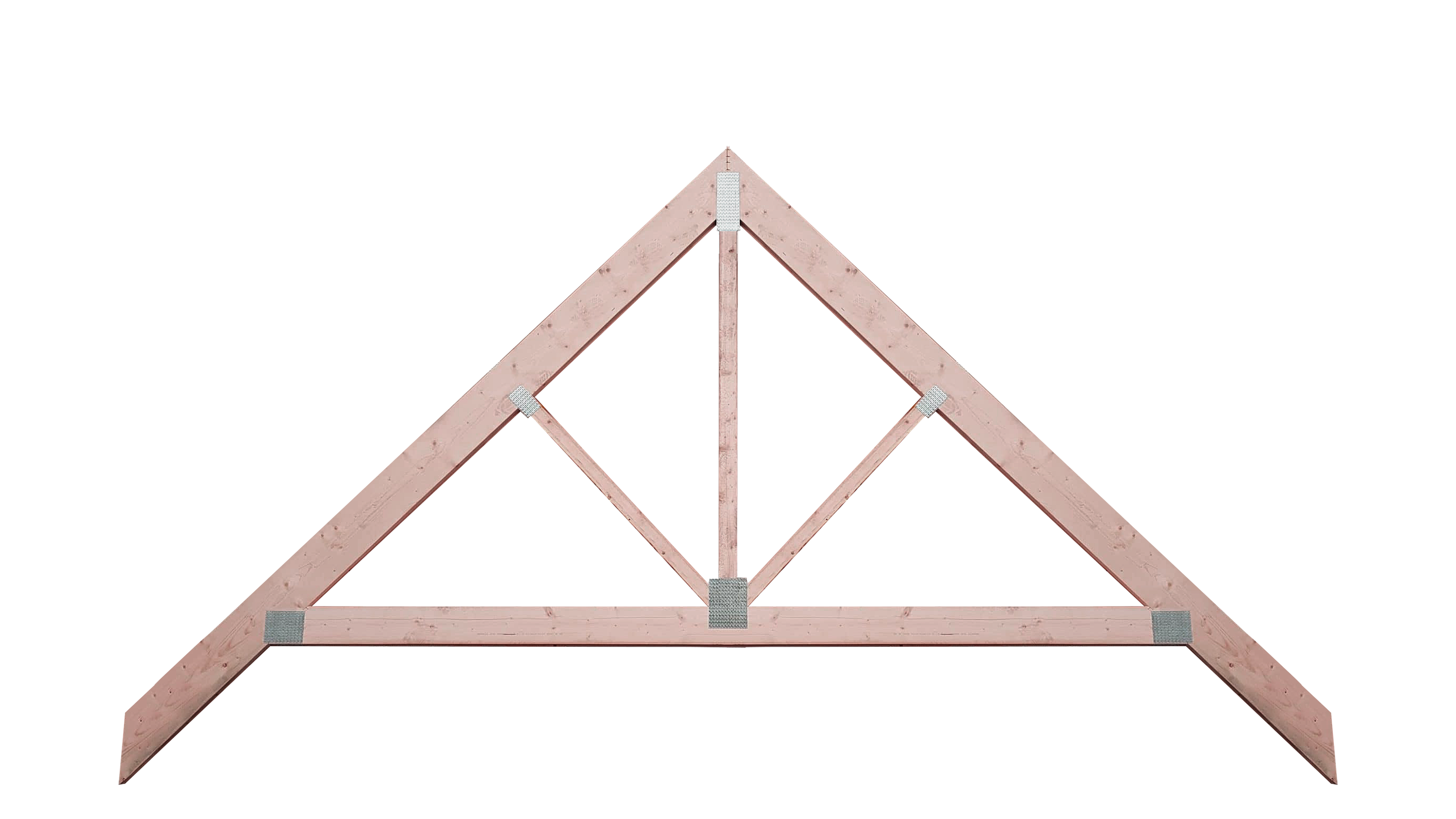 a raised-tie truss with a white background