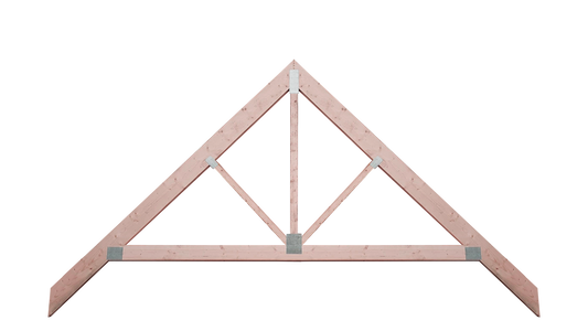 a raised-tie truss with a white background