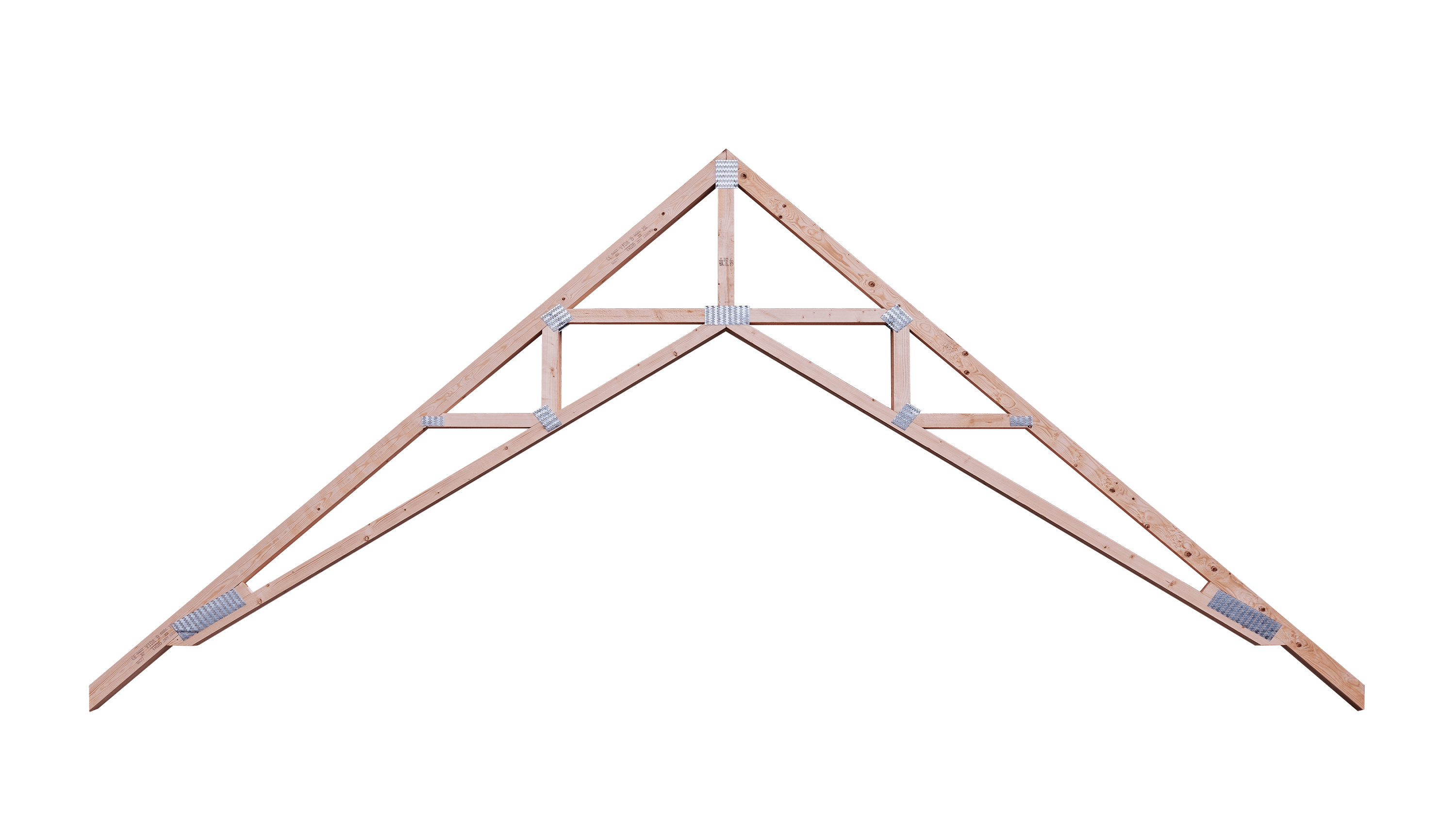 a scissor truss on a white background