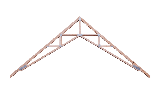 a scissor truss on a white background