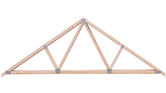 a fink truss with a white background